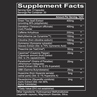 Redcon1, C-Burn, Brûleur de graisses extrême, 90 capsules